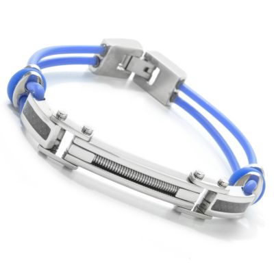 Invicta Elements Stainless Steel & Rubber 8.75" Men's Bracelet