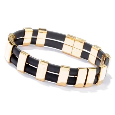 J177008 - Invicta Elements Stainless Steel / 18K Gold & Rubber 8.25" Men's Bracelet