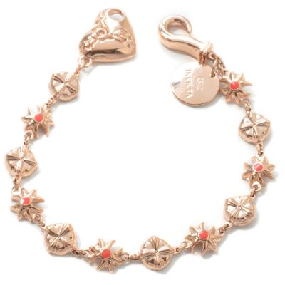 J177017 - Invicta Elements Stainless Steel / 18K Rose Vermeil 8.5" Women's Charm Bracelet