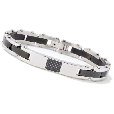 J177019 - Invicta Elements Stainless Steel / Black Ionic Plating 8.5" Men's Bracelet