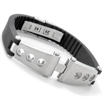 J177030 - Invicta Elements Stainless Steel & Polyurethane 7.75" Men's Bracelet