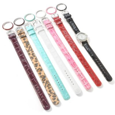 J177072 - Waltham Women's Fashion Watch w/ Seven Interchangeable Straps & Bezels