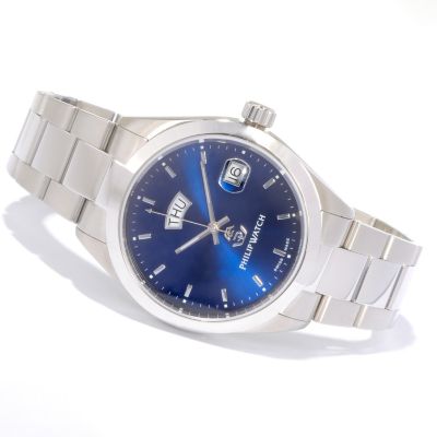 J177256 - Philip Men's Caribbean Swiss Made Three-Hand Quartz Stainless Steel Watch