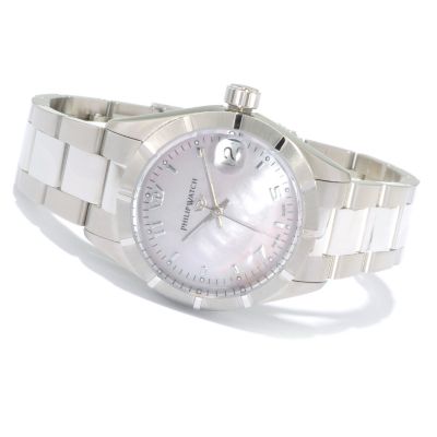 Philip Women's Caribbean Swiss Made Three-Hand Quartz Stainless Steel Watch