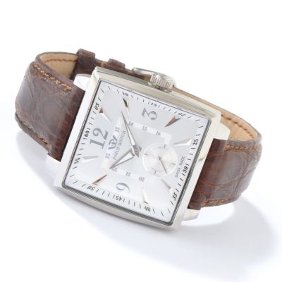 J177275 - Philip Men's Avalon Swiss Mechanical Crocodile Strap Watch