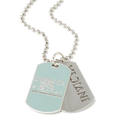 Invicta Subaqua 30" Aqua Blue Dogtag Necklace