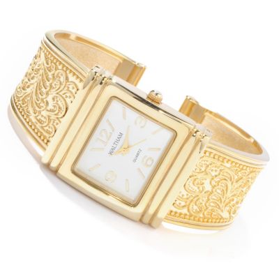 J177315 - Waltham Women's Filigree Embossed Cuff Bracelet Watch