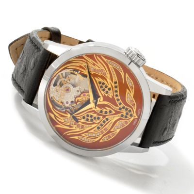 J177403 - Invicta Men's Specialty Phoenix Swiss Mechanical Black Leather Strap Watch