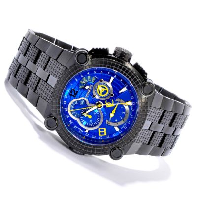 Renato Men's Vulcan Chronograph Black Ionic Plated Stainless Steel Watch