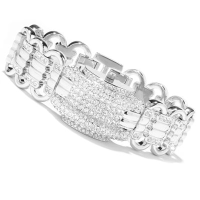Croton Women's Austrian Crystal Accent Covered Dial Bracelet Watch