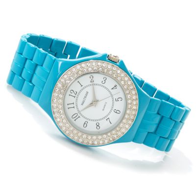 J177630 - Waltham Women's Opulent Crystal Accent Bezel Bracelet Watch