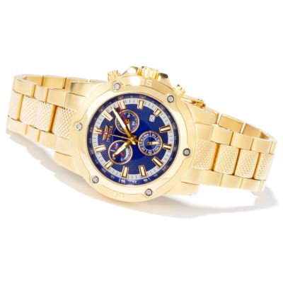 Invicta Men's Sport Swiss Quartz GMT 18K Gold-Plated Bracelet Watch