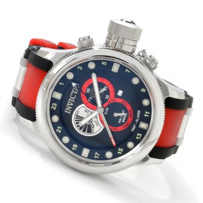 J177753 - Invicta Men's Russian Diver Sport Quinotaur Swiss GMT Alarm Rubber Strap Watch