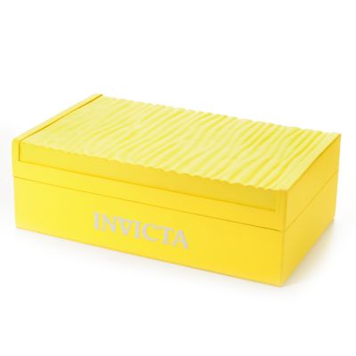 J177774 - Invicta Oversized 10-Slot Yellow Wave Collector Box