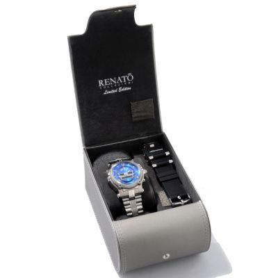 J177779 - Renato Men's Beast "X" Sport World Traveler Swiss Ana-Digi Bracelet Watch w/ Rubber Strap