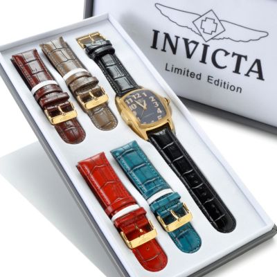 J177780 - Invicta Men's Lupah Grand Limited Edition Watch w/ Five Leather Straps