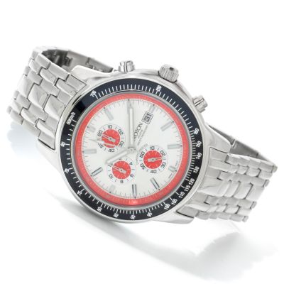 Croton Men's Designer Chronograph Stainless Steel Bracelet Watch