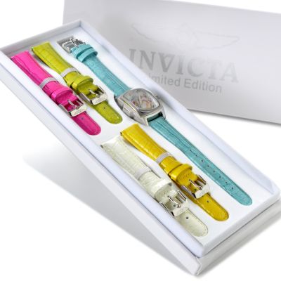 J177870 - Invicta Women's Lupah Floral Heart Watch w/ Set-of-Five Straps