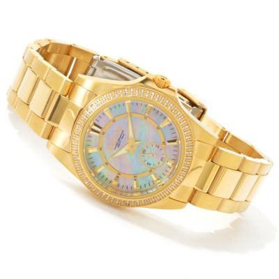 J177878 - Invicta Women's Classique Elegant Diamond & Mother-of-Pearl Dial Watch