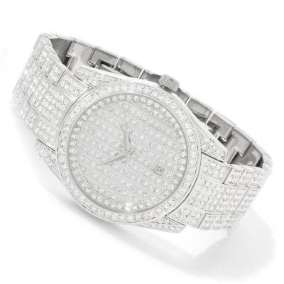 J177886 - Croton Men's or Women's Balliamo Quartz Crystal Accent Bracelet Watch