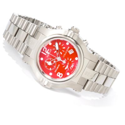 Renato Men's Beast Swiss Chronograph Movement Titanium Bracelet Watch