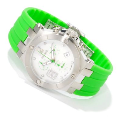 J177922 - Renato Women's Wilde-Beast Beauty Diamond Chronograph Rubber Strap Watch