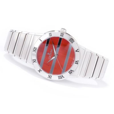J177931 - Croton Men's Genuine Stone Dial Stainless Steel Watch