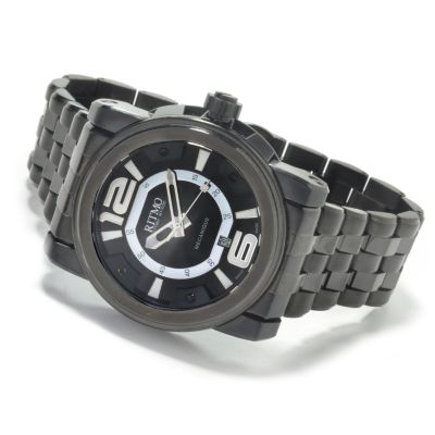 J177980 - Ritmo Mundo Men's Impero Round Black PVD Stainless Steel Bracelet Watch