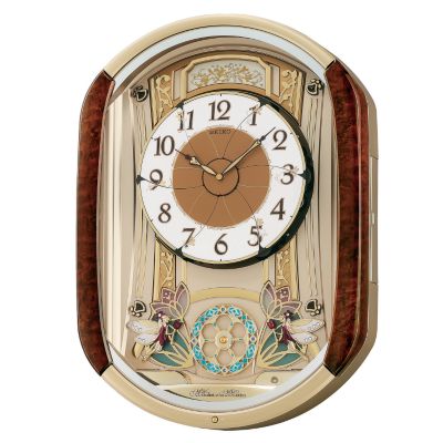 Seiko Melodies In Motion Floral Garden Wall Clock