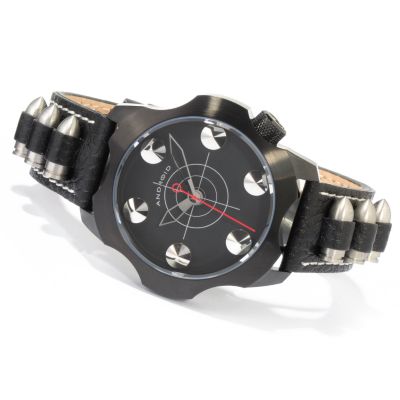 J178056 - Android Men's Revolver 48 Stainless Steel Leather Strap Watch