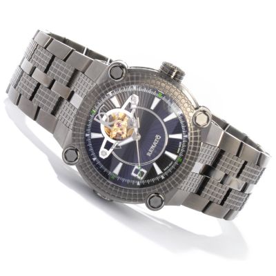 J178072 - Renato Men's Vulcan Swiss Automatic Gunmetal Stainless Steel Watch