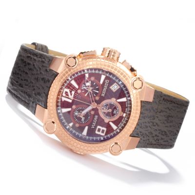 J178081 - Renato Men's Vulcan Swiss Chronograph Shark Skin Strap Watch