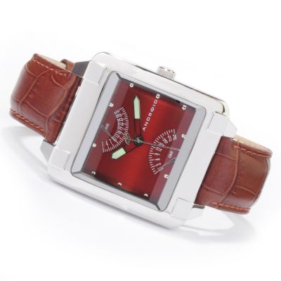 J178121 - Android Men's Impetus Quartz Retrograde GMT Leather Strap Watch