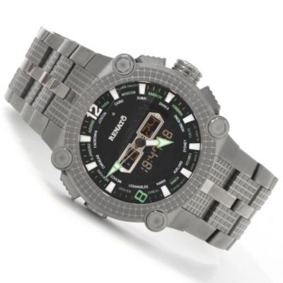J178147 - Renato Men's Vulcan Swiss Quartz Ana-Digi Gunmetal Bracelet Watch