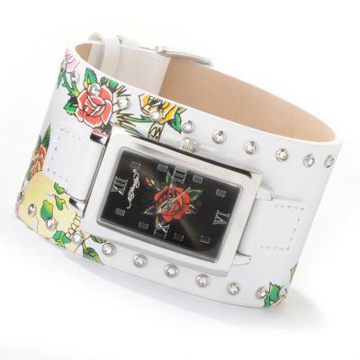 J178212 - Ed Hardy Women's Temptress Quartz Leather Strap Watch