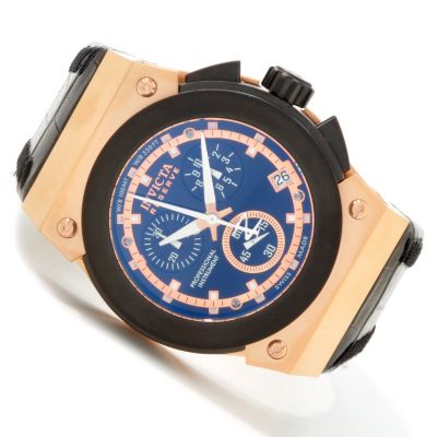 J178217 - Invicta Reserve Mid-Size Russian Diver Akula Swiss Quartz Leather Strap Watch