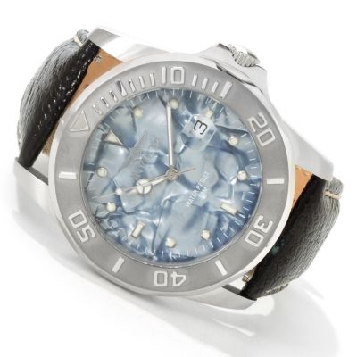 J178558 - Invicta Men's Trans Atlantic Crystal Diver Swiss Quartz Ostrich Strap Watch