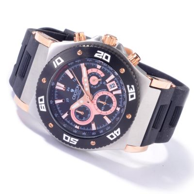 J178702 - Croton Men's Chronomaster Quartz Rubber Strap Watch