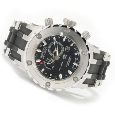 J178799 - Invicta Reserve Men's Specialty Subaqua GMT/Alarm Silver-tone Case Strap Watch