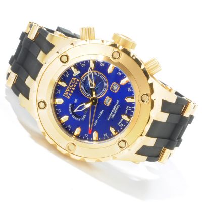J178800 - Invicta Reserve Men's Specialty Subaqua GMT/Alarm Gold-tone Case Strap Watch
