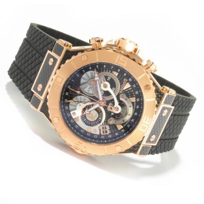 J178955 - Renato Men's Wilde-Beast Gen II Rose-tone Swiss Quartz Chronograph Strap Watch