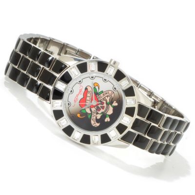 J179242 - Ed Hardy Women's Chic Quartz Swarovski&reg; Crystal Stainless Steel Watch 