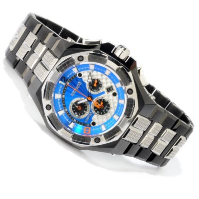J179344 - Renato Men's Limited Edition Mostro Blue Dial Swiss Chronograph Bracelet Watch