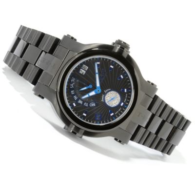 J179377 - Renato Men's Limited Edition T-Rex Swiss Quartz Black IP Bracelet Watch