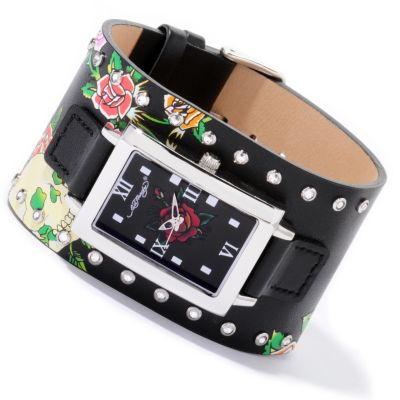 J179450 - Ed Hardy Women's Temptress Quartz Leather Strap Watch