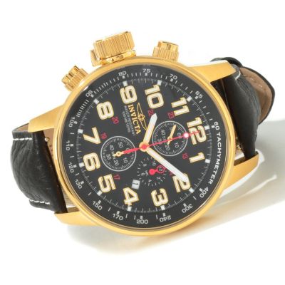 J179525 - Invicta Men's I Force Lefty Quartz Chronograph Leather Strap Watch
