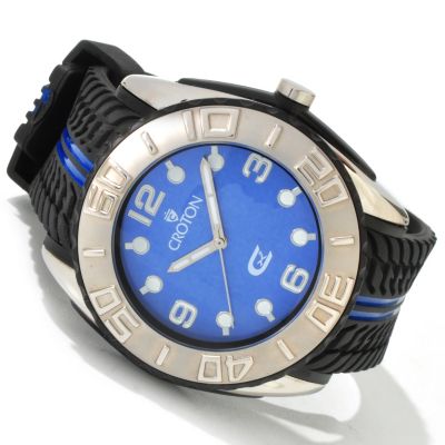 J179640 - Croton Men's CX Quartz Rubber Strap Watch
