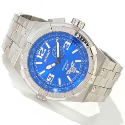 J179679 - Renato Men's Sporgenza Swiss Quartz GMT Stainless Steel Bracelet Watch