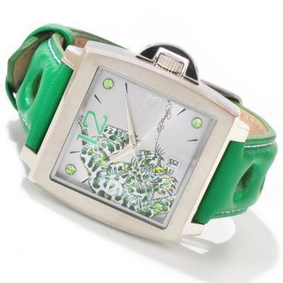 J179748 - Ed Hardy Men's Triumph Quartz Leather Strap Watch