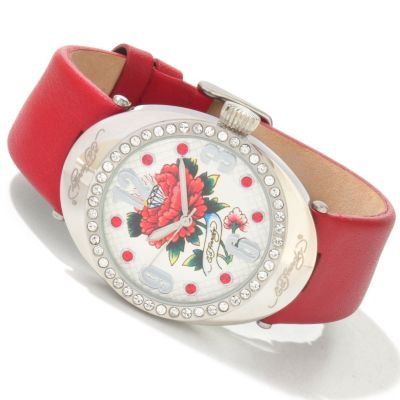 J179810 - Ed Hardy Women's Sovereign Leather Strap Watch